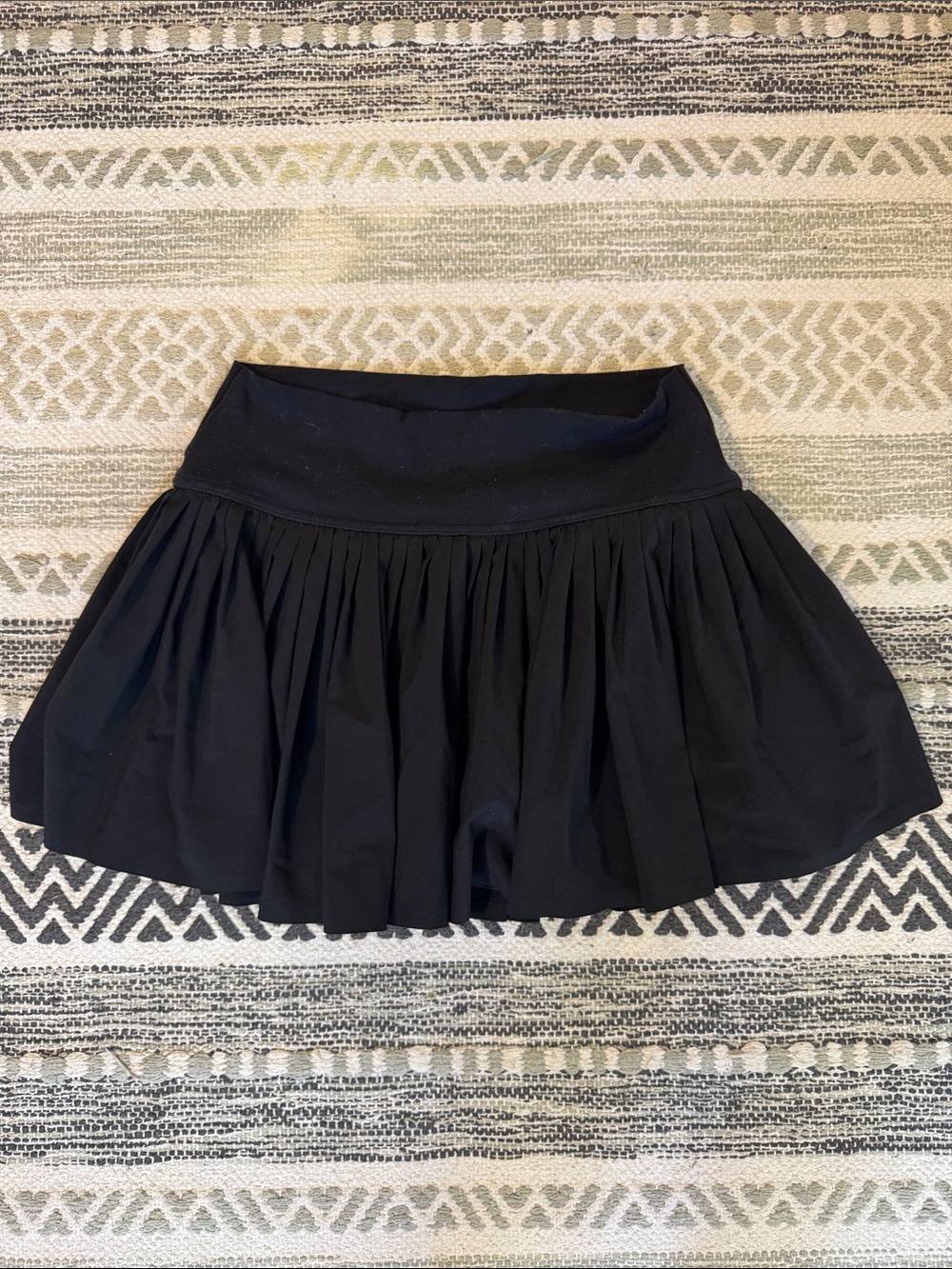 aerie Black Circle Skirt with Wide Waistband